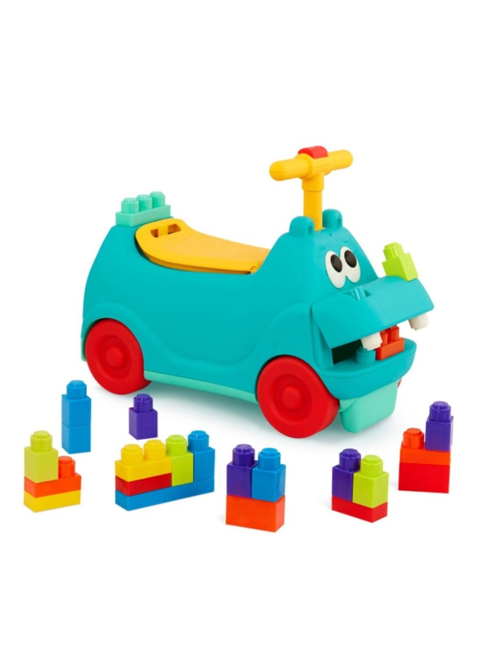 Batatt Ride-On Hippo with Blocks - Picture 4 of 5